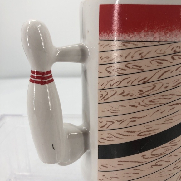 VTG Emson 3D Bowling Mug Stein Bowler Lane Pin Ball Handle Taiwan 5.25" *NO LID - Picture 10 of 12